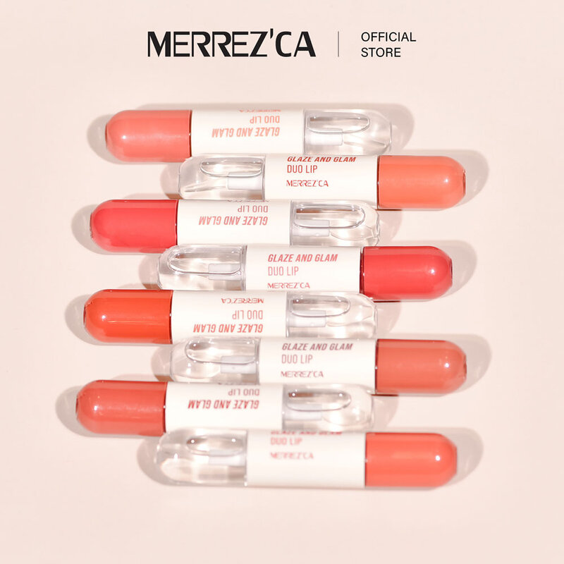 Merrezca Glaze & Glam Duo Lip 4ml #01 Baby Rosy