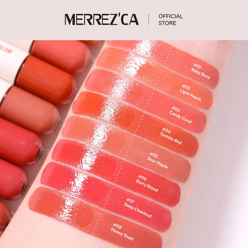 Merrezca Glaze & Glam Duo Lip 4ml #01 Baby Rosy