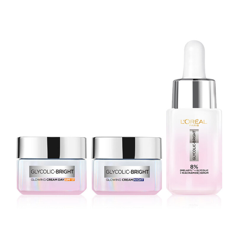 Loreal Paris Set 3 Items Glycolic Bright Starter Set