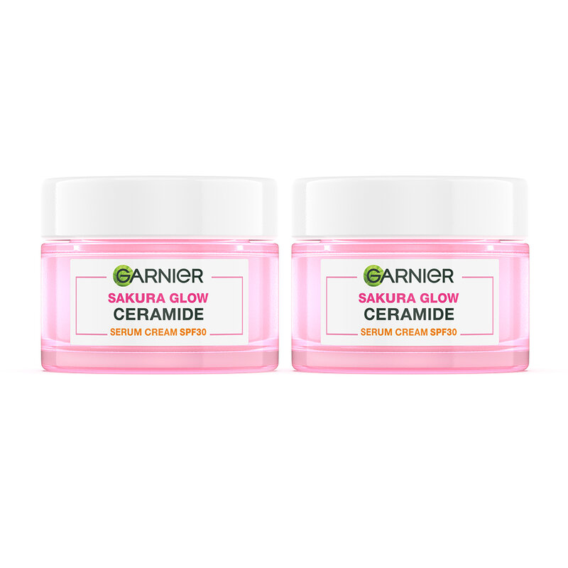Garnier Sakura Glow Hyaluron Serum Cream SPF30 PA+++ [50ml x 2pcs]
