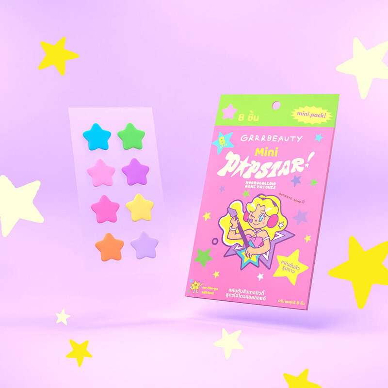 grrrbeauty Hydrocolloid Acne Patches Mini Pack 8 Dots #Popstar