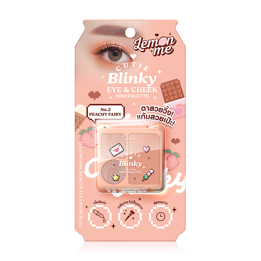 Lemon Me Cutie Blinky Eye & Cheek Mini Palette 4g #02 Peachy Fairy