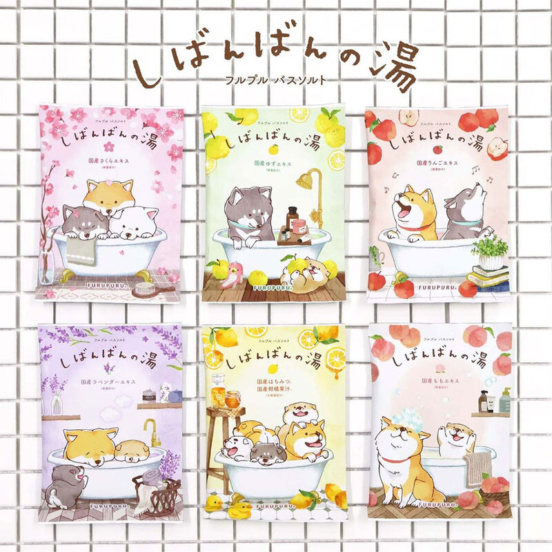 FURUPURU Shibanban Bath Salt 60g #Sakura