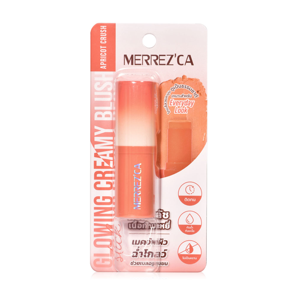 Merrezca Glowing Creamy Blush Stick 6g #Apricot Crush