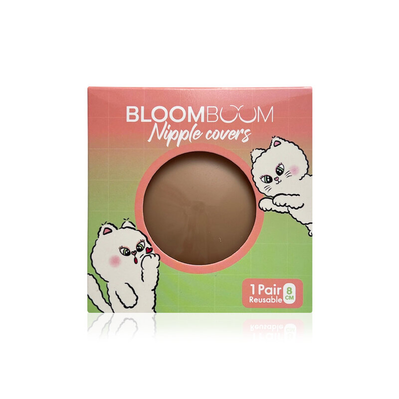 Bloomboom Silicone Nipple Cover 8x8cm [1 Pair] #Dark