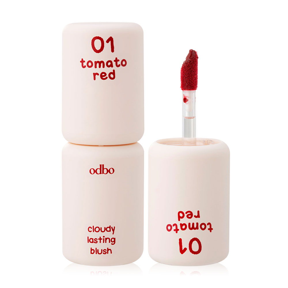ODBO Cloudy Lasting Blush 3g #01 Tomato Red