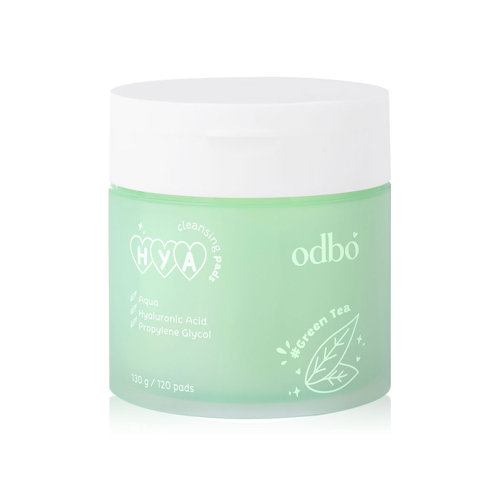 ODBO Hya Cleansing Pads 130g [120 Pads] #01 Green Tea