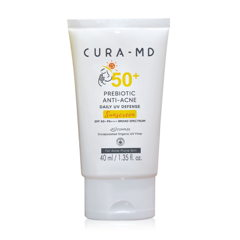 Cura-MD Prebiotic Anti-Acne Daily UV Defense Sunscreen SPF50+ PA++++ 40ml