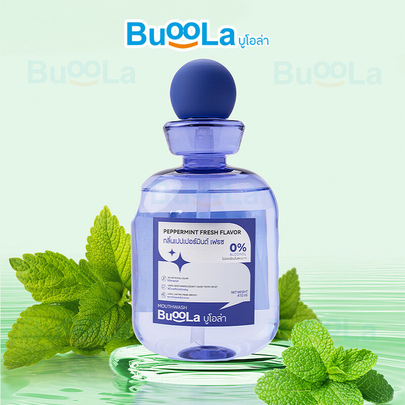 BuooLa Mouthwash Peppermint Fresh Flavor 410ml