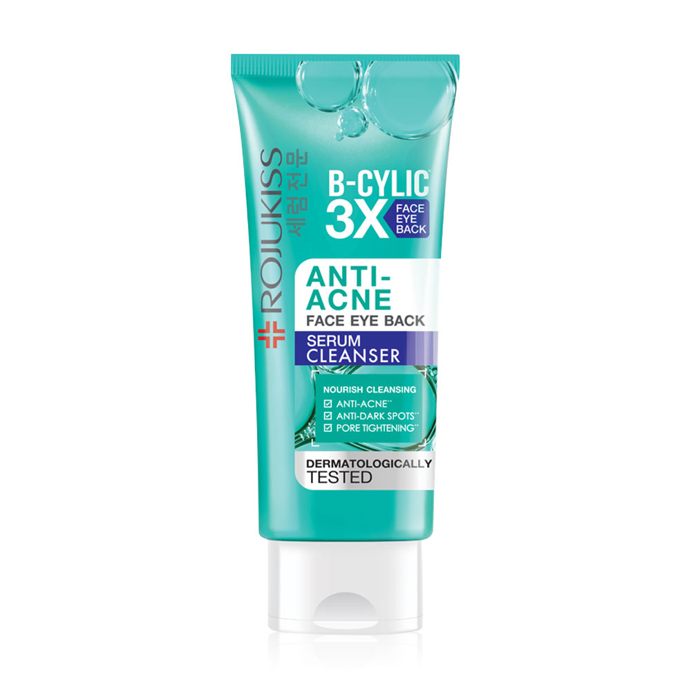 Rojukiss Anti-Acne Face Eye Back Serum Cleanser 70g