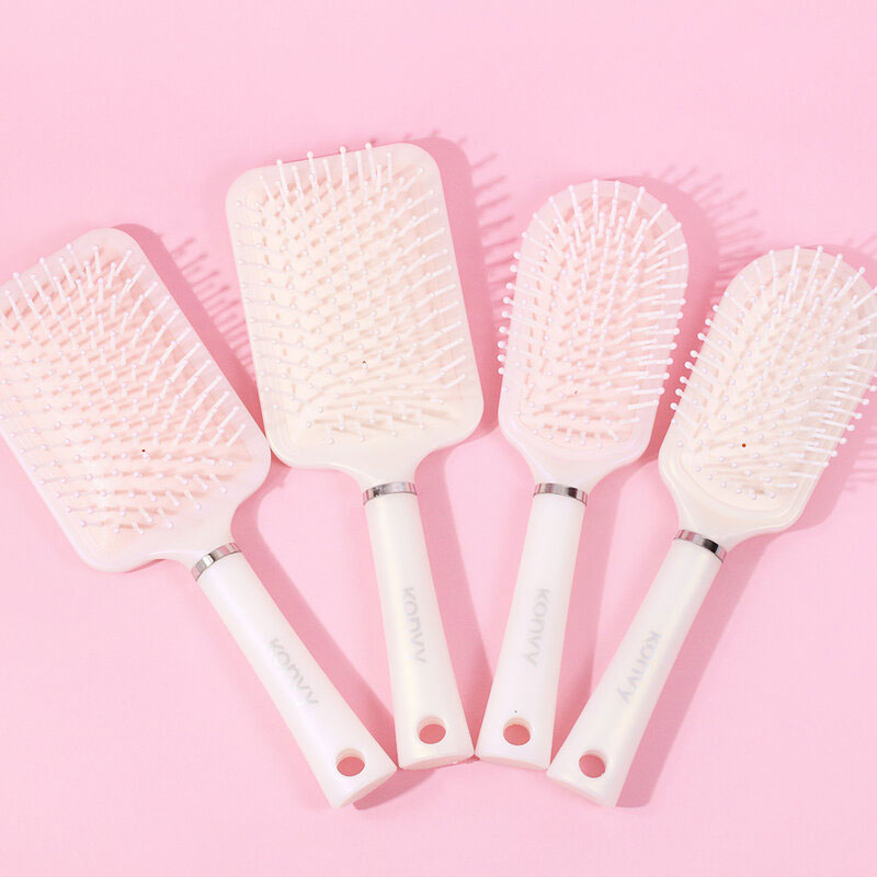 Konvy Square Air Cushion Massage Hair Comb #Pink