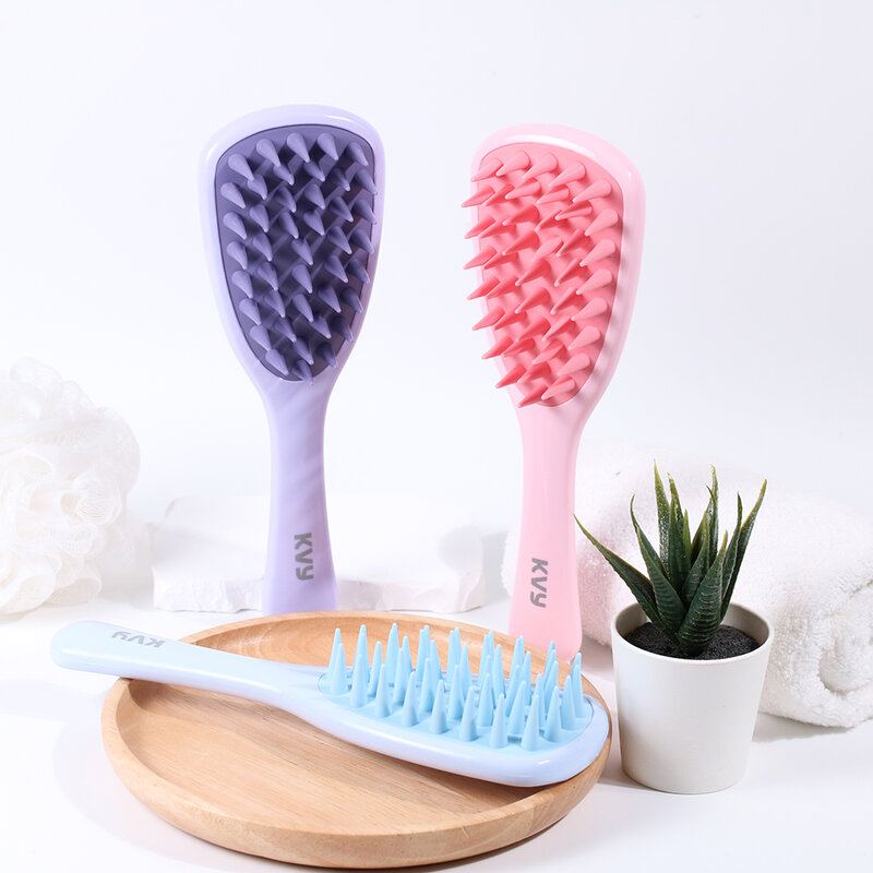 KVY Handled Hair Shampoo Brush #Blue