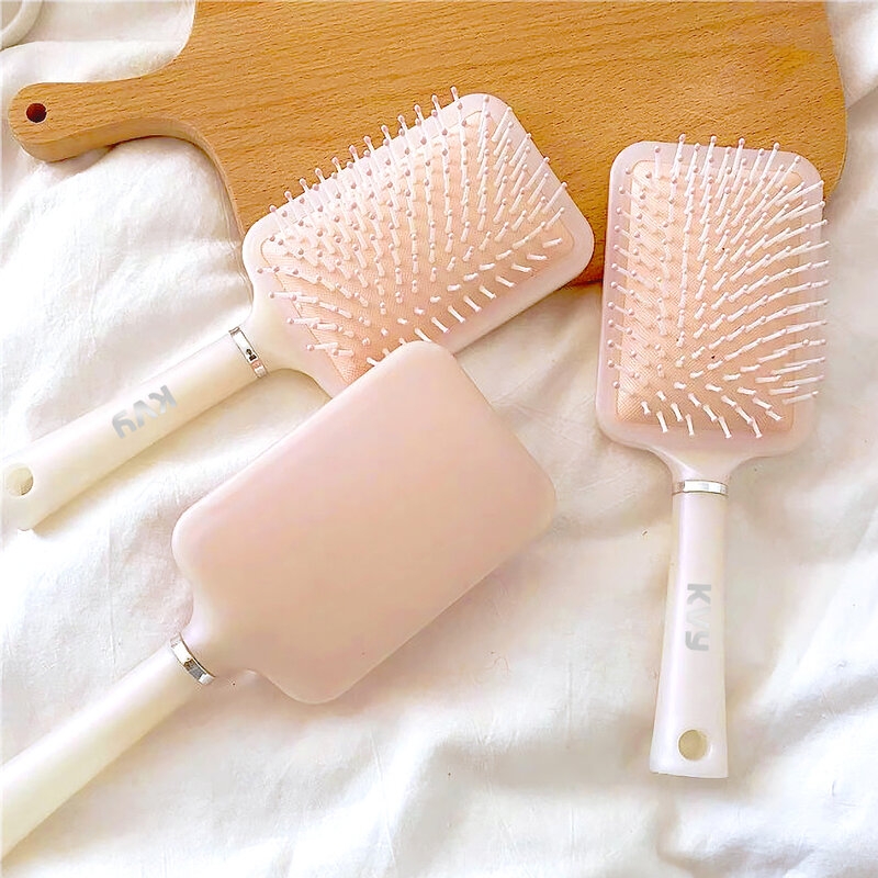 KVY Square Air Cushion Massage Hair Comb #Champagne