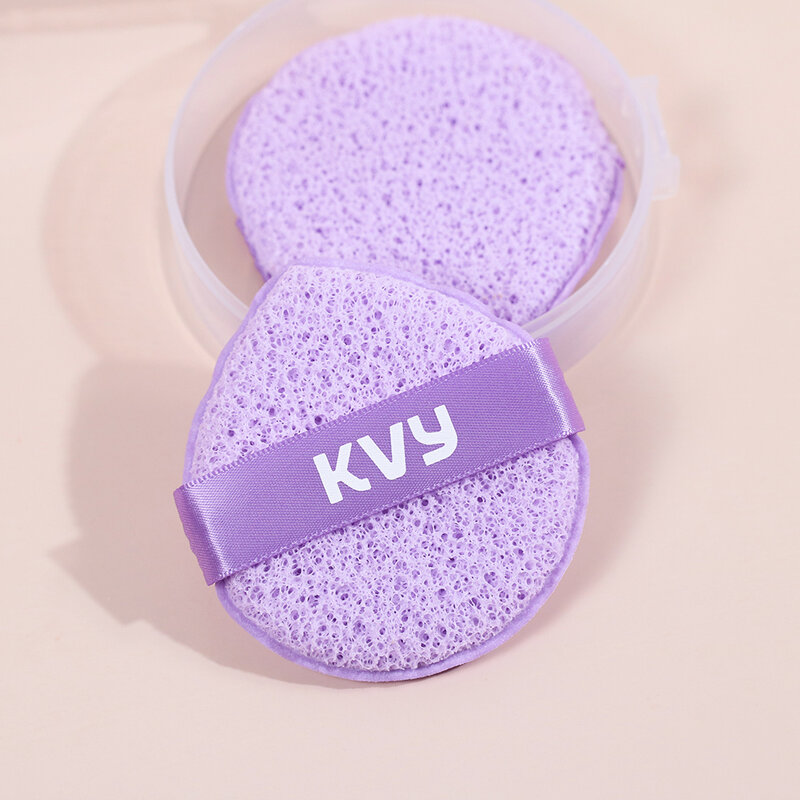 KVY Facial Cleansing Sponges #Purple [2pcs x 1 Box]