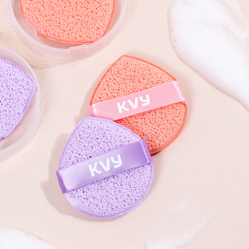 KVY Facial Cleansing Sponges #Purple [2pcs x 1 Box]