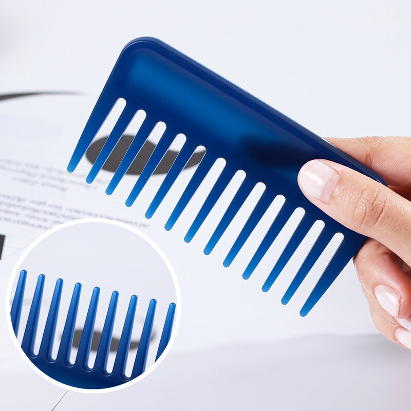KVY Wide Tooth Detangling Short Comb #Dark Blue