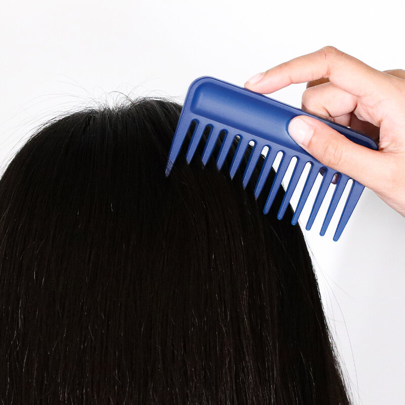 KVY Wide Tooth Detangling Short Comb #Dark Blue
