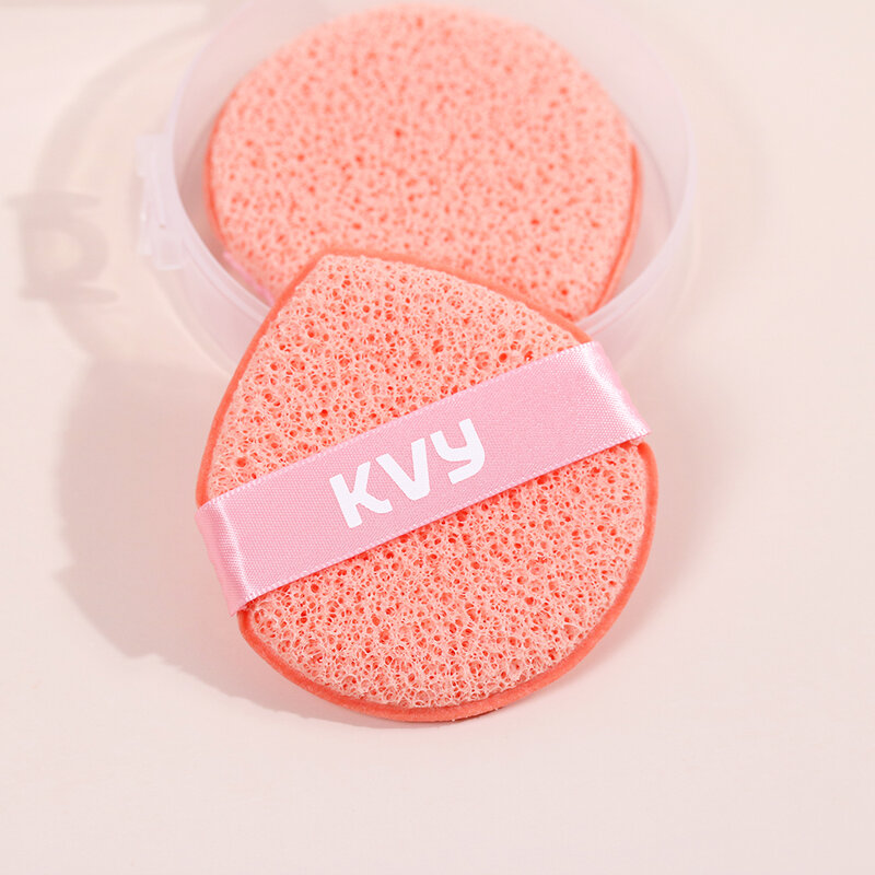 KVY Facial Cleansing Sponges #Pink [2pcs x 1 Box]