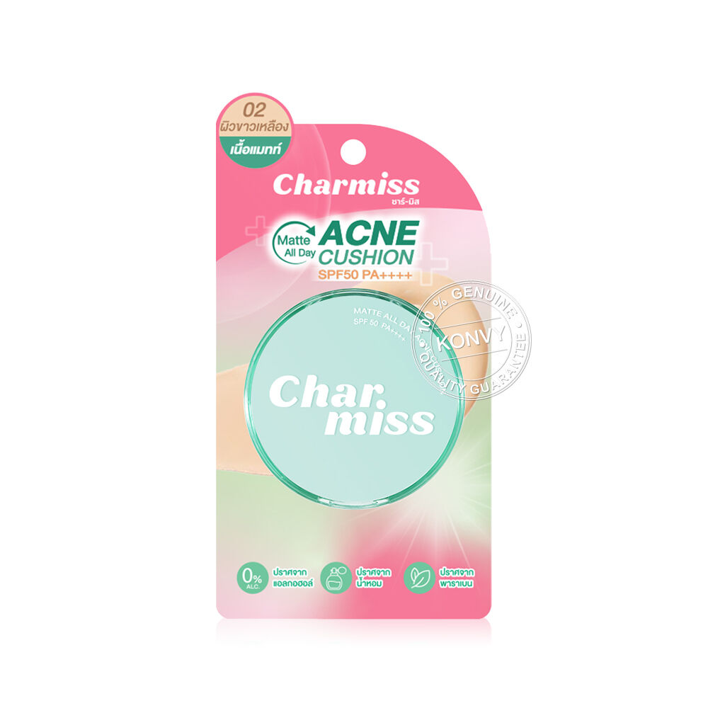 Charmiss Matte All Day Acne Cushion SPF50 PA++++ 8g #02 Natural Beige