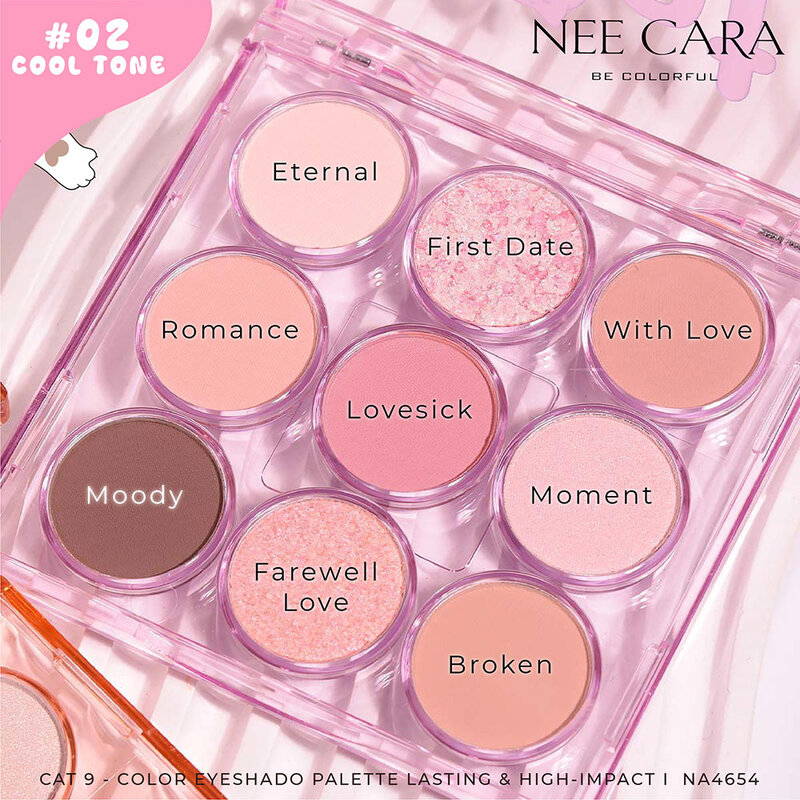 NEE CARA Cat 9-Color Eyeshadow 13.5g #02 Love