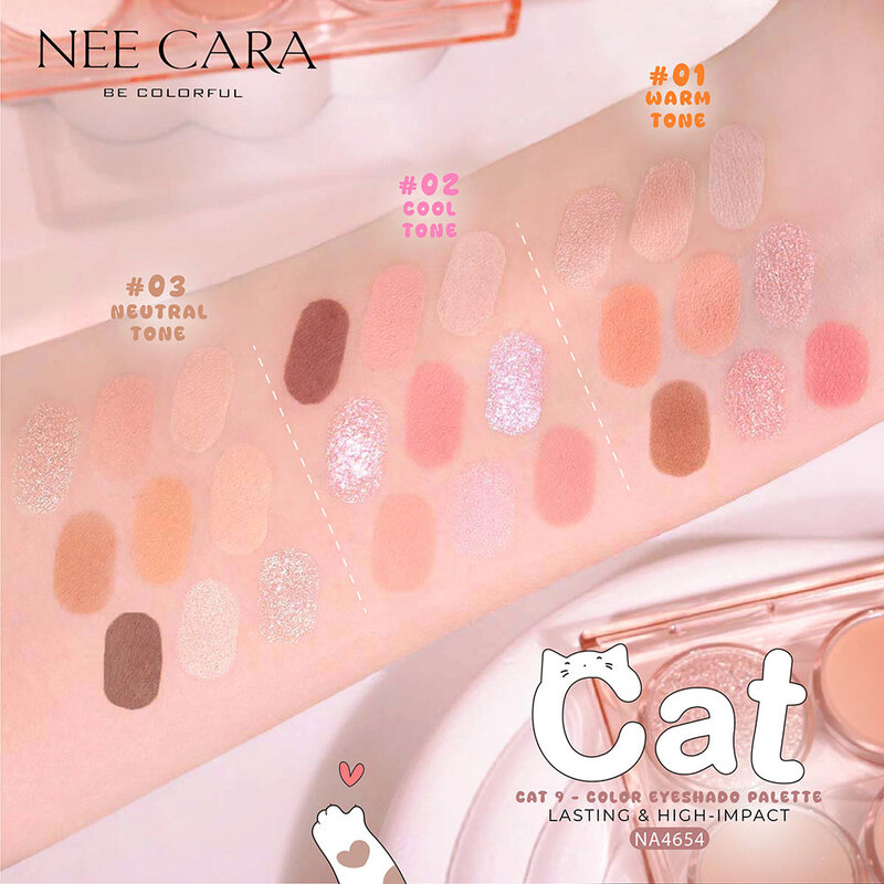 NEE CARA Cat 9-Color Eyeshadow 13.5g #02 Love