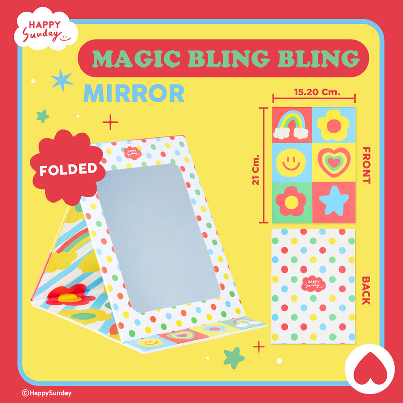 HAPPY SUNDAY Magic Bling Bling Mirror 1pc