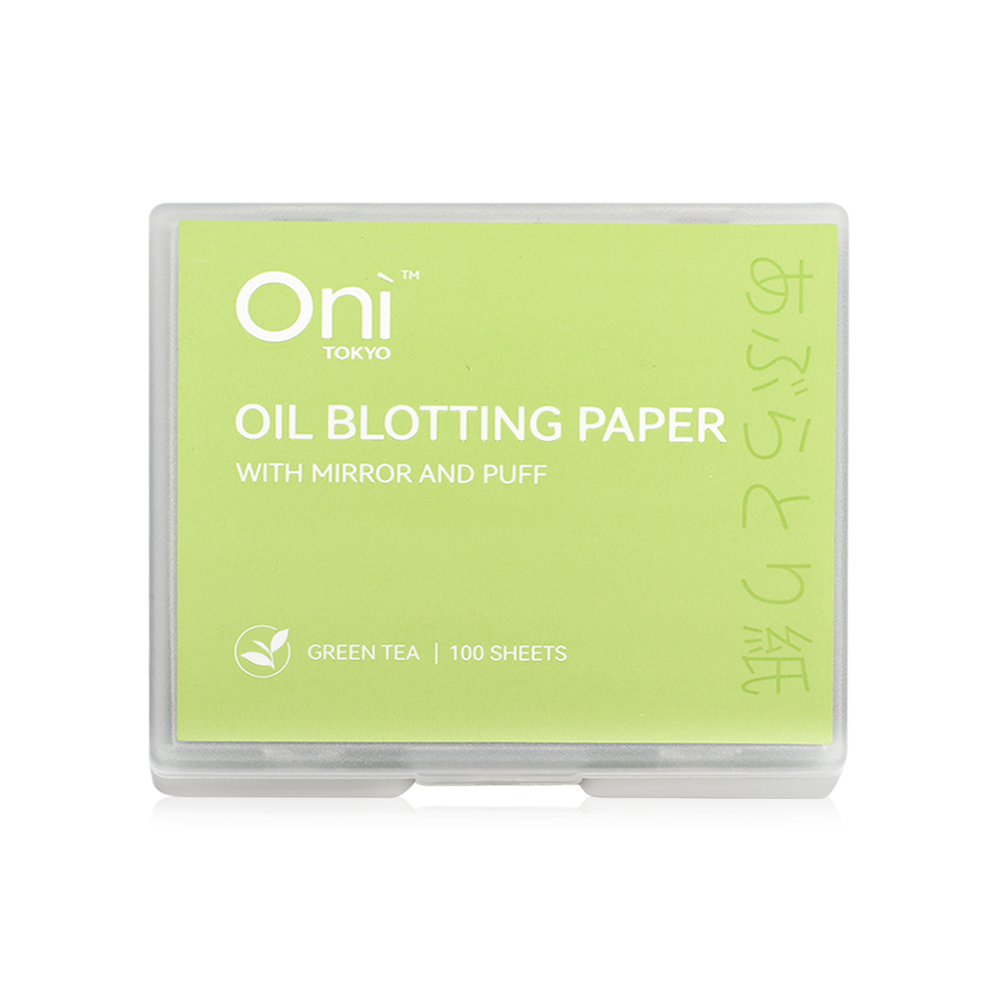 Oni Oil Blotting Paper With Mirror 100 Sheets #Green Tea