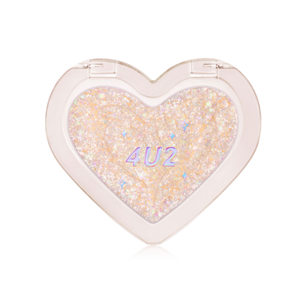4U2 Heart Blush 3.4g #01 Glitter & Glam