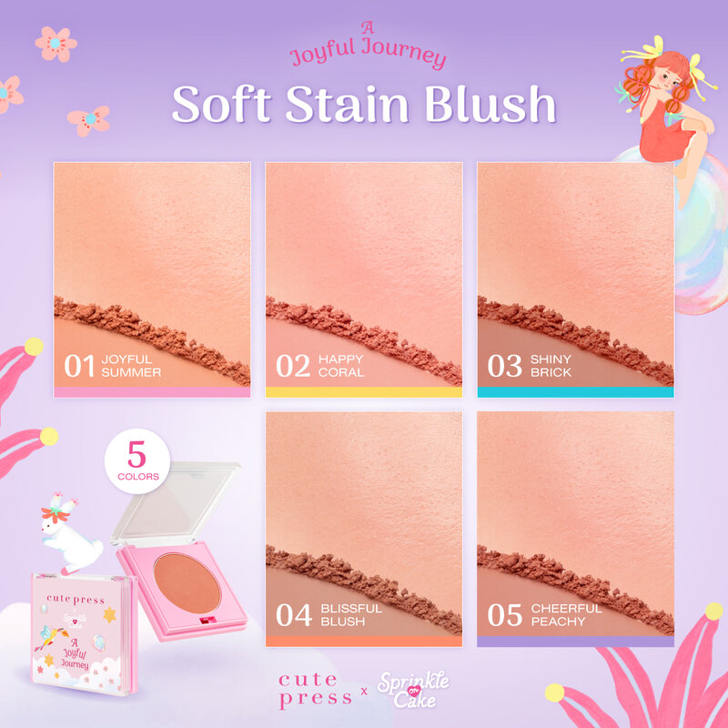 Cute Press A Joyful Journey Soft Stain Blush 3.8g #05 Cheerful Peachy