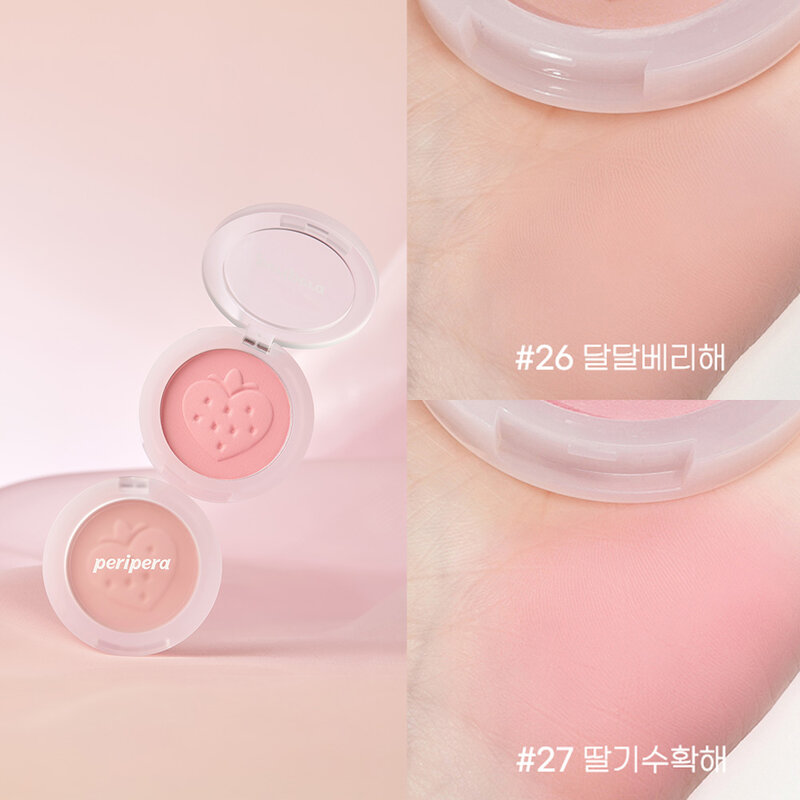 Peripera Pure Blushed Sunshine Cheek Soft Berry 4.2g #27 Strawberry Pink