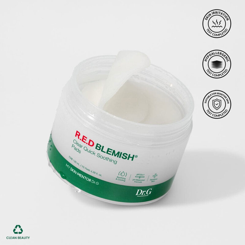 Dr.G R.E.D Blemish Clear Quick Soothing Pads 130ml [70 Pads]