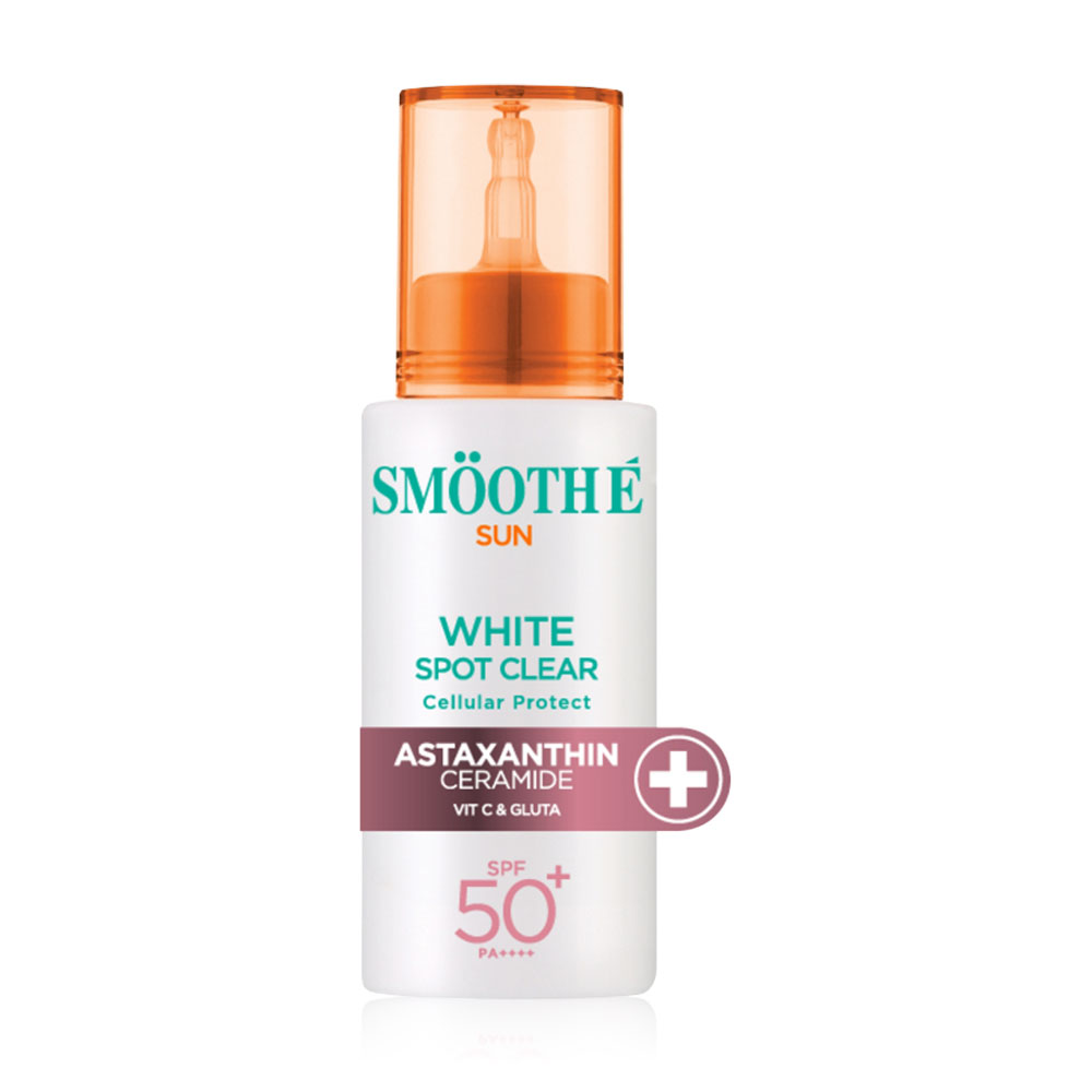 Smooth E Sun White Spot Clear Cellular Protect Astaxanthin Ceramide Vit C & Gluta SPF 50+ PA++++ 30g