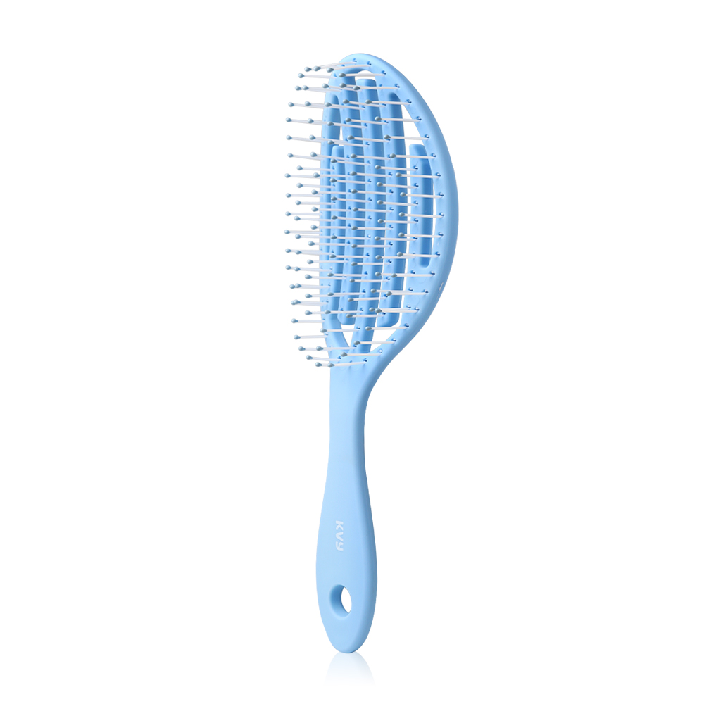 KVY Hollow Massage Hair Comb #Baby Blue