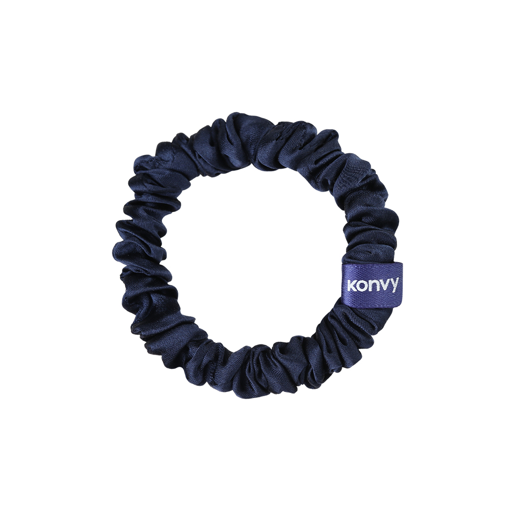 Konvy Silk Skinny Scrunchies #Deep Blue