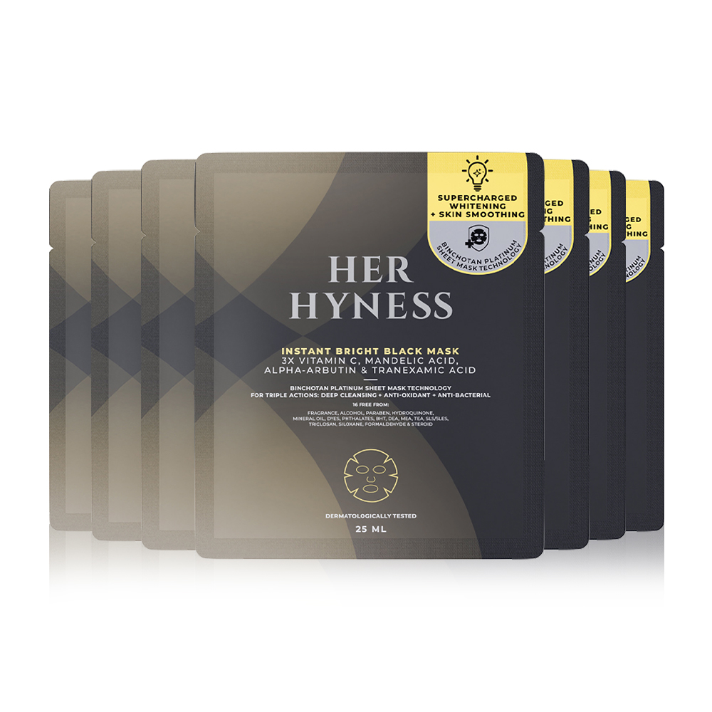 HER HYNESS Instant Bright Black Mask [25ml x 7 Sheets]
