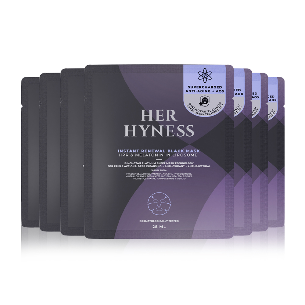 HER HYNESS Instant Renewal Black Mask [25ml x 7 Sheets]