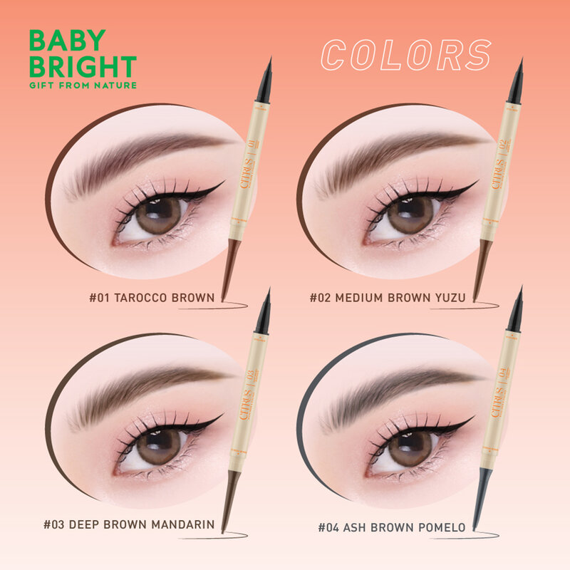 Baby Bright Citrus Micro Brow & Eyeliner 0.06g + 0.3ml #01 Tarocco Brown