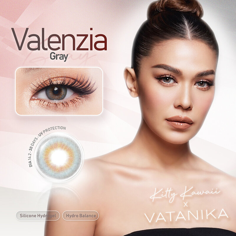 Kitty Kawaii Plus Contact Lens Vatanika Valenzia Gray [1 Pair] #-9.00
