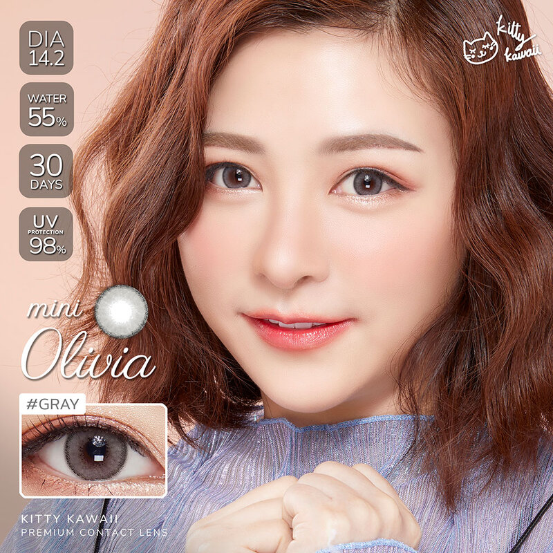 Kitty Kawaii Plus Contact Lens Mini Olivia Gray [1 Pair] #-6.00