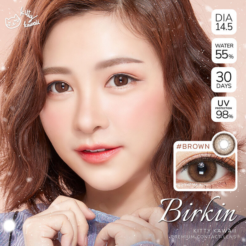 Kitty Kawaii Plus Contact Lens Birkin Brown [1 Pair] #-1.50
