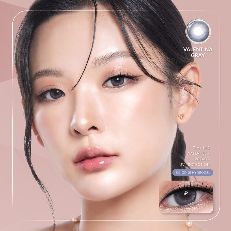 Kitty Kawaii Plus Contact Lens Vatanika Valentina Gray [1 Pair] #-3.75