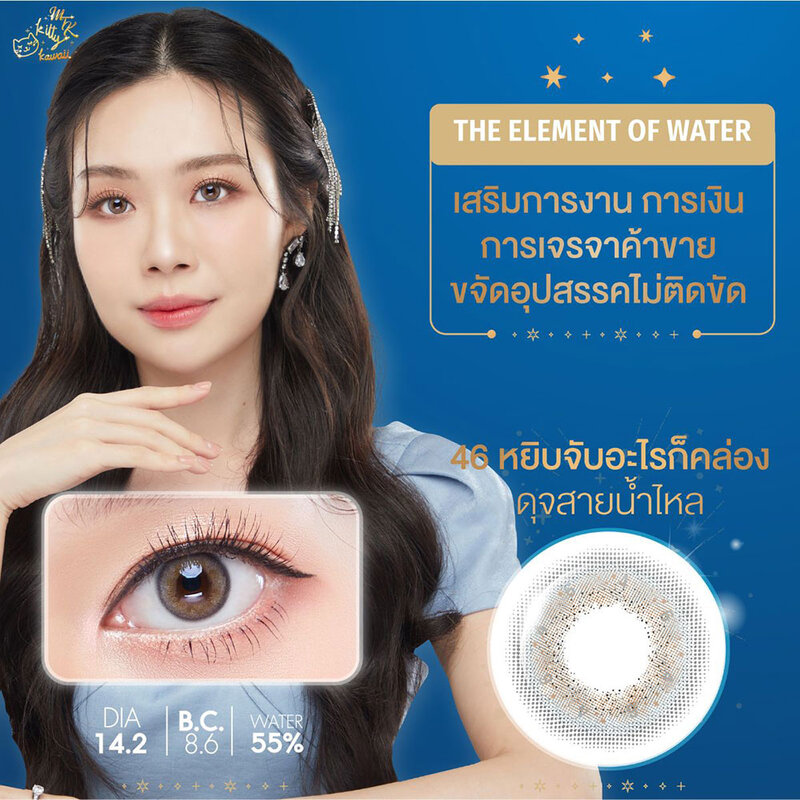 Kitty Kawaii Plus Contact Lens MTK No.46 Gray [1 Pair] #0.00