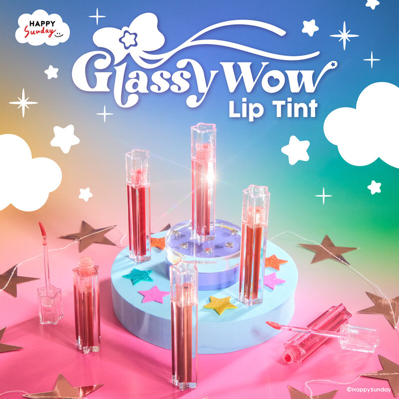 HAPPY SUNDAY Glassy Wow Lip Tint 3.5g #1 Marvelous Mars