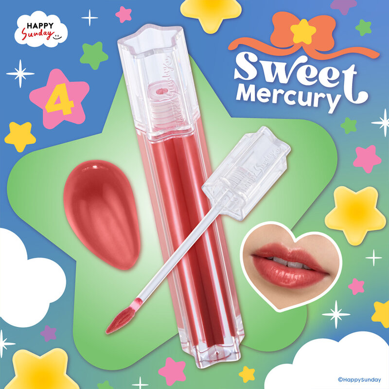HAPPY SUNDAY Glassy Wow Lip Tint 3.5g #4 Sweet Mercury