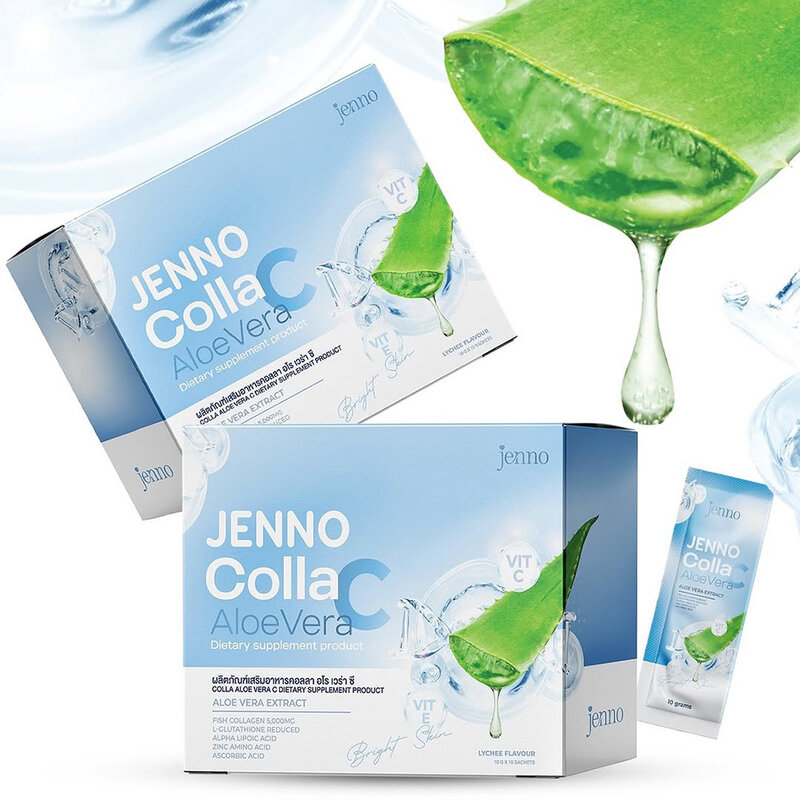 Jenno Colla Aloevera Plus Dietary Supplement Product [10g x 10 Sachets]