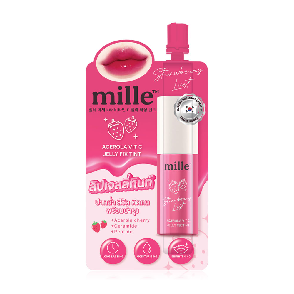 Mille Acerola Vit C Jelly Fix Tint 3g #02 Strawberry Lust