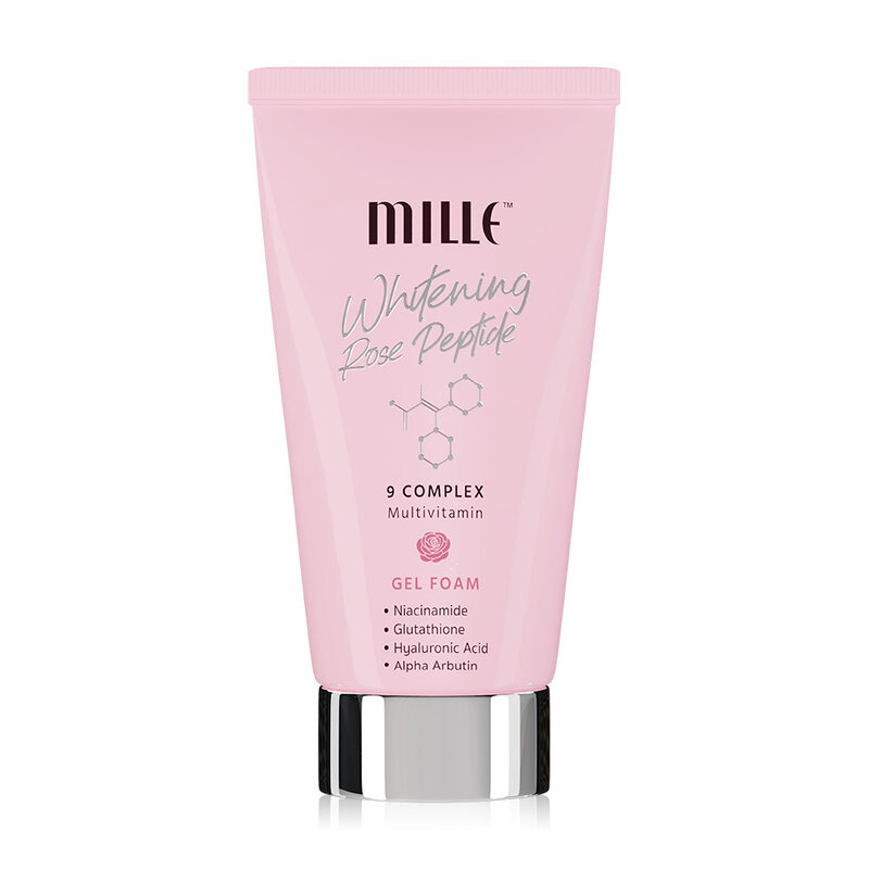 Mille Whitening Rose Peptide 9 Complex Gel Foam 100g