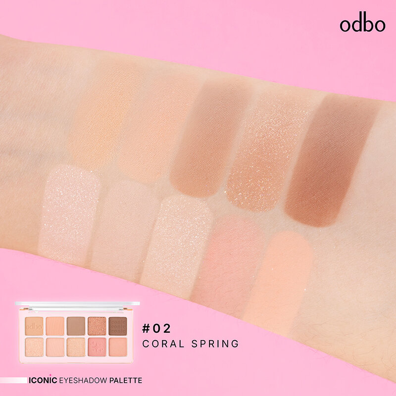ODBO Iconic Eyeshadow Palette 7g #02 Coral Spring