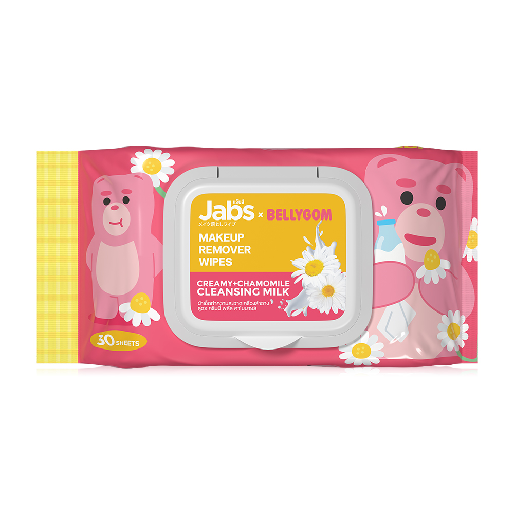Jabs x Bellygom Makeup Remover Wipe Creamy+ Chamomile Cleansing Milk 30 Sheets