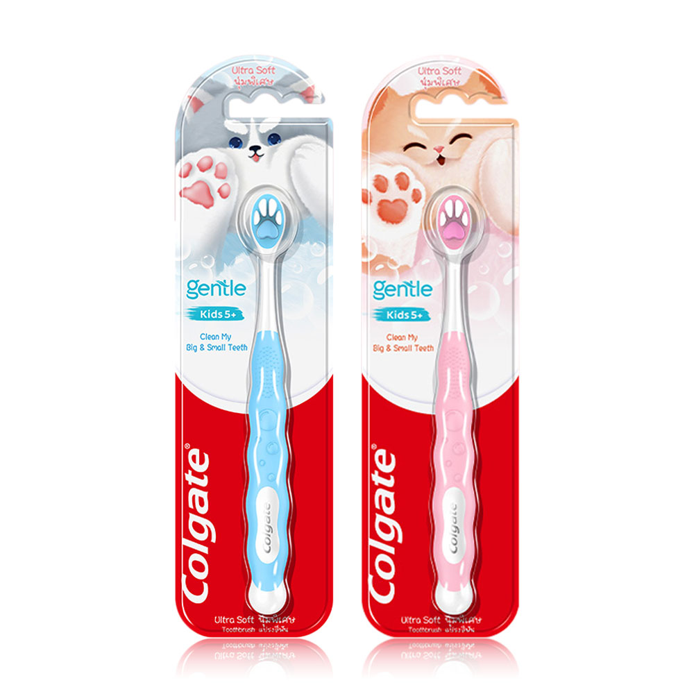 Colgate Gentle Kids Fluffy Paw Toothbrush 1pc [Random Color]